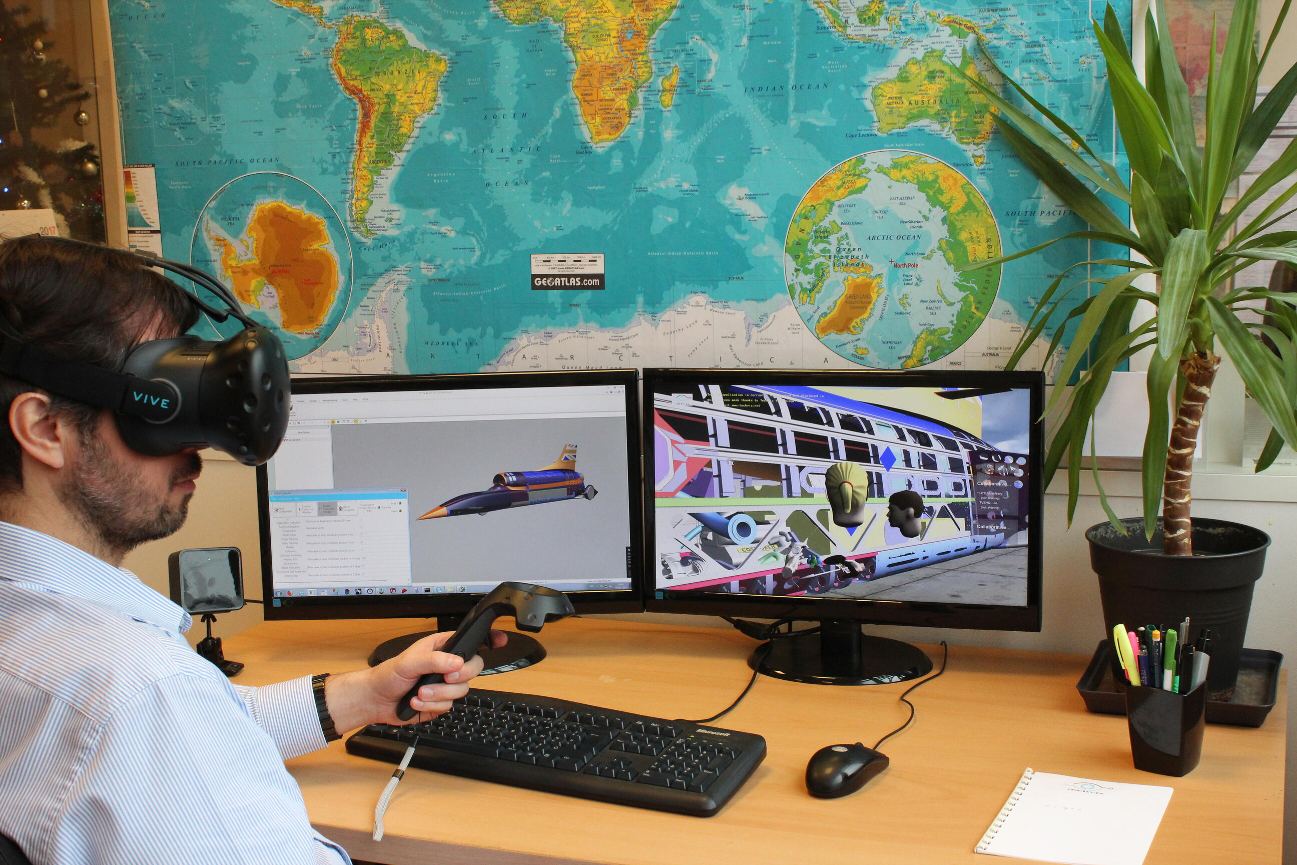 Remote maintenance in VR with Solidworks