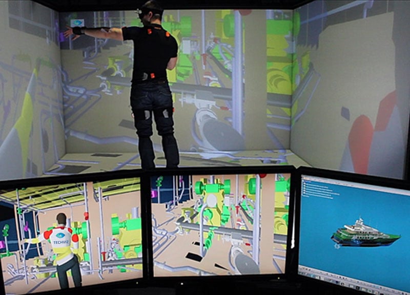 TechViz VR software with Xsens body Tracking