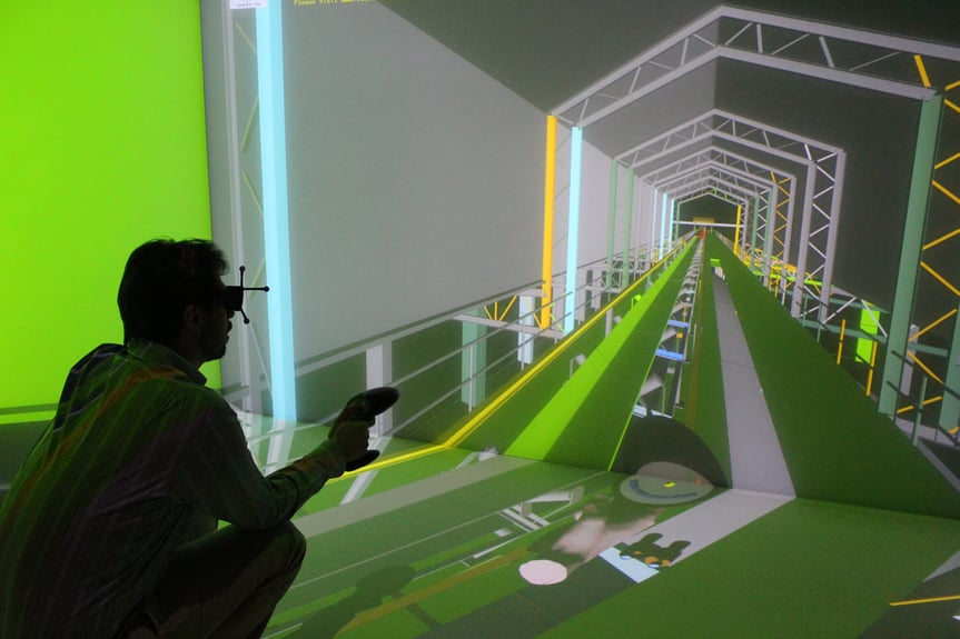 CAD model of railways  in Virtual Reality