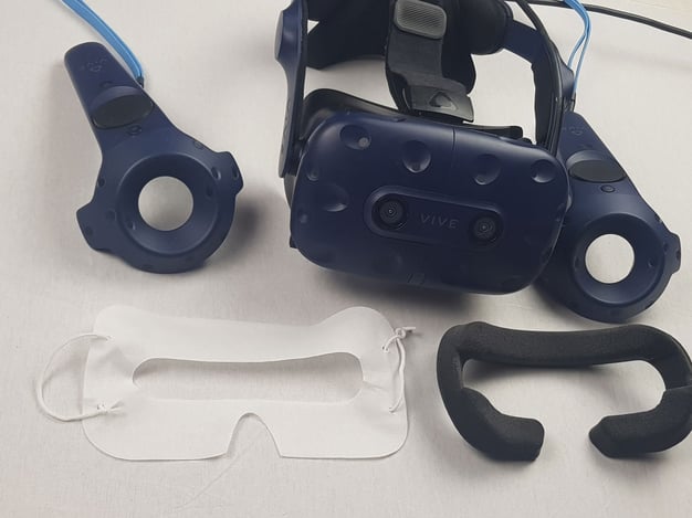 cleaning VR headset